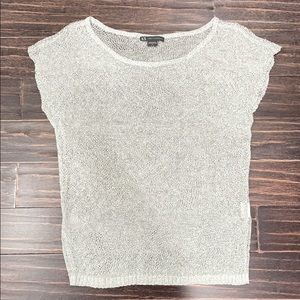Armani Exchange Mesh Silver Top XS